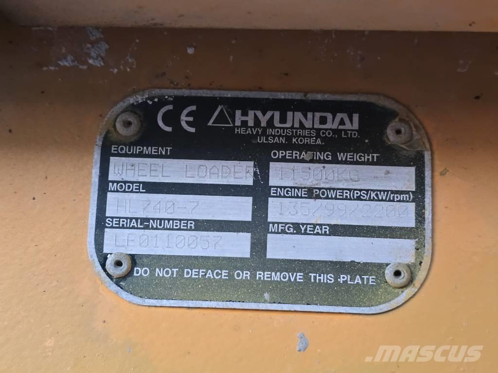 Hyundai 740-7 Cargadoras sobre ruedas