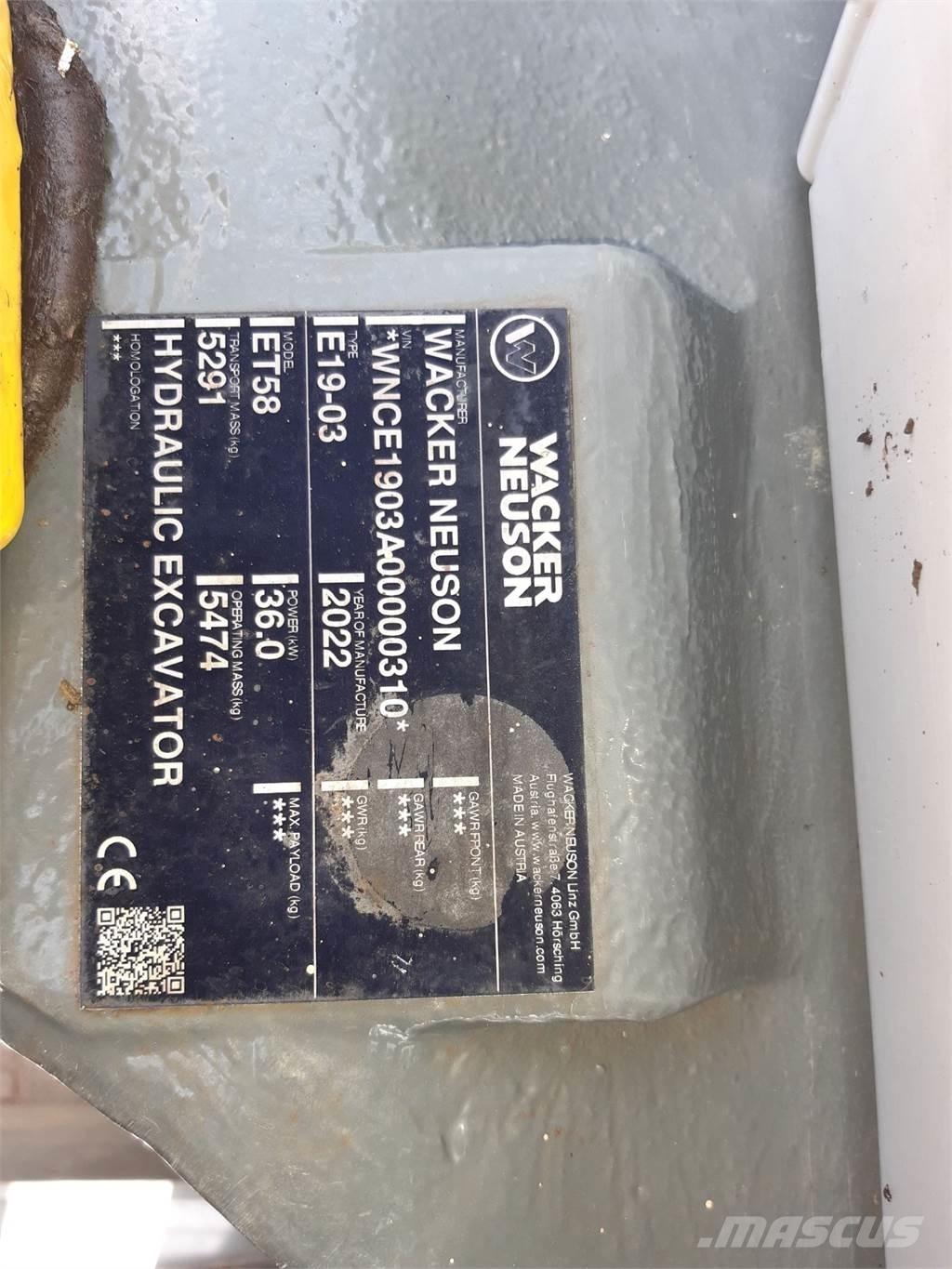 Wacker Neuson ET58 Excavadoras de cadenas