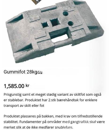  Brukt Skiltfot Otros componentes