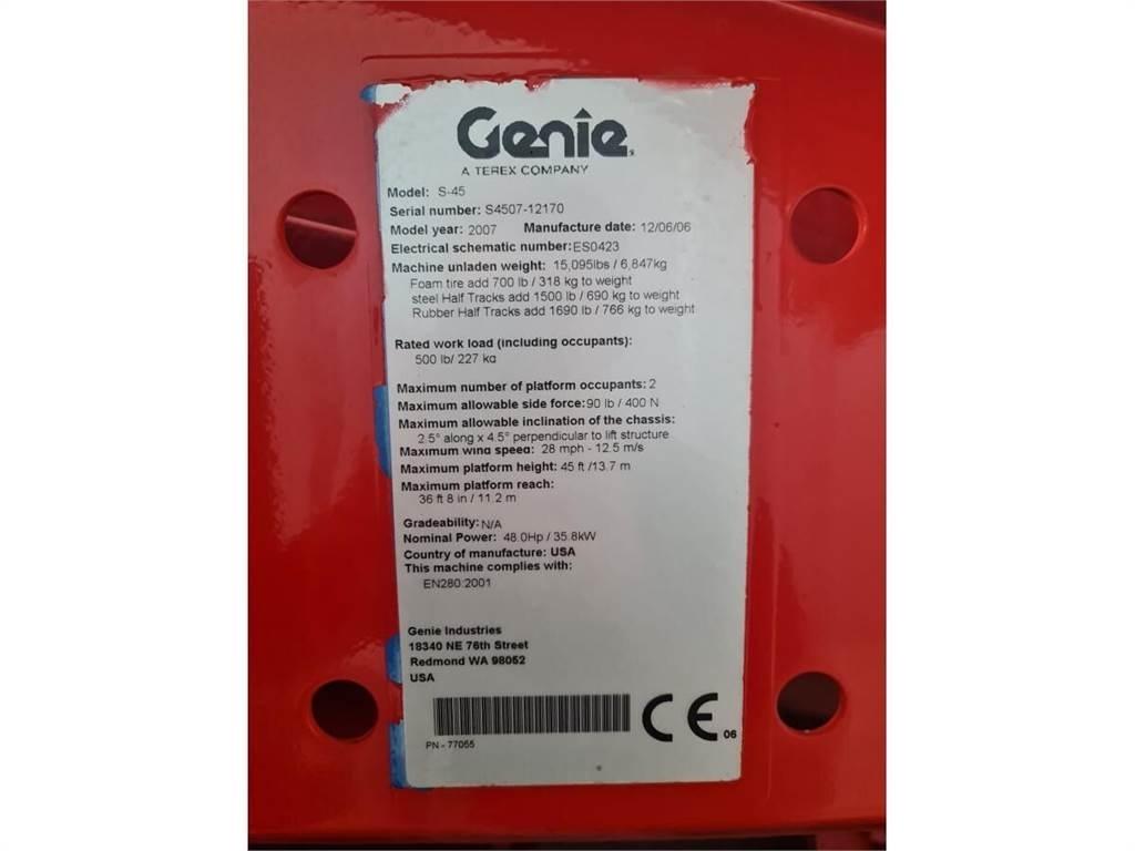 Genie S-45 Plataformas de trabajo telescópica