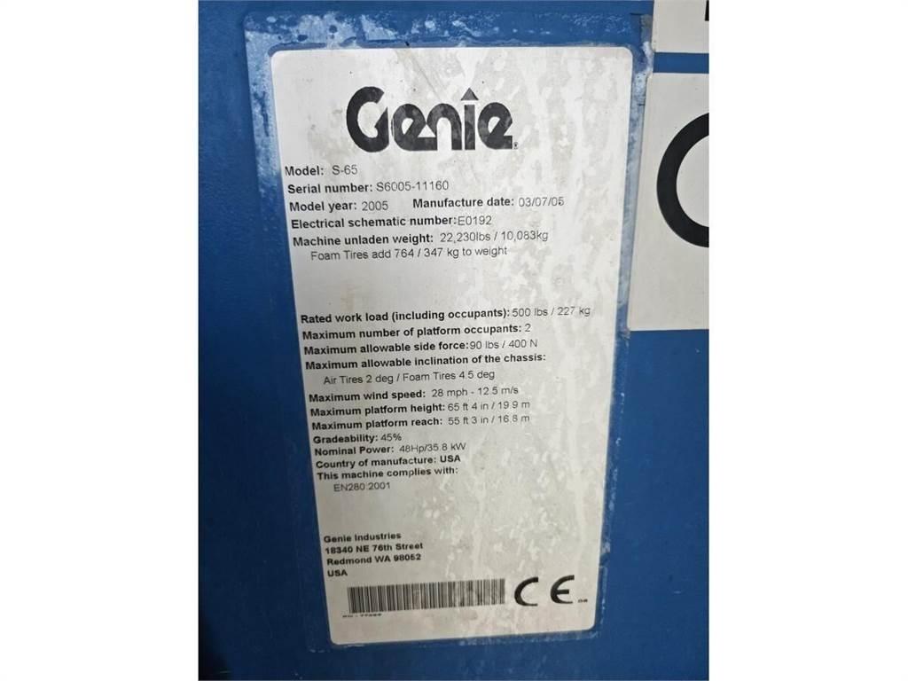 Genie S-65 Plataformas de trabajo telescópica