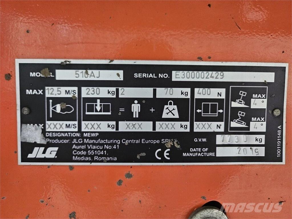 JLG 510AJ Plataforma de trabajo articulada