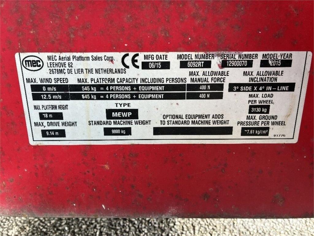 MEC 6092RT Plataformas tijera