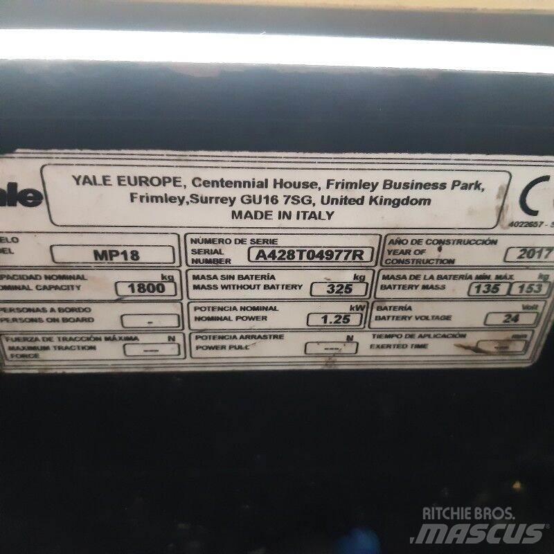 Yale MP18 Transpaletas Electricas