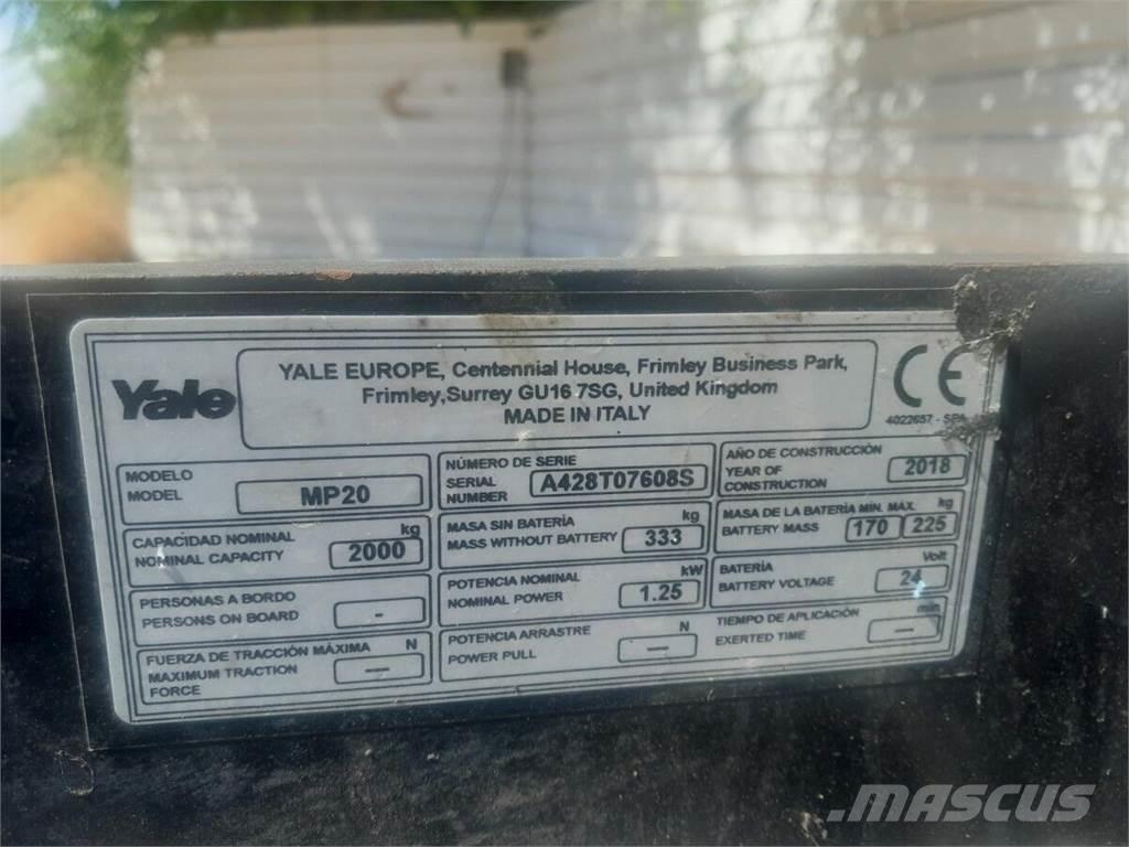 Yale MP20 Transpaletas Electricas