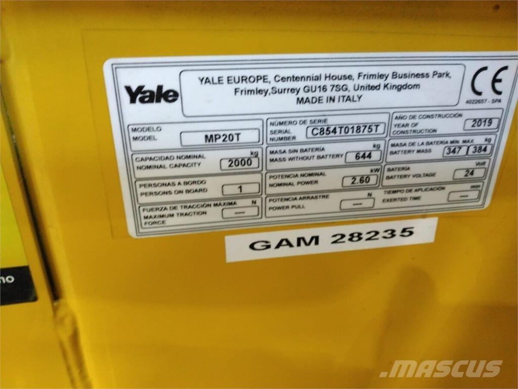 Yale MP20T Almacenaje - Otros