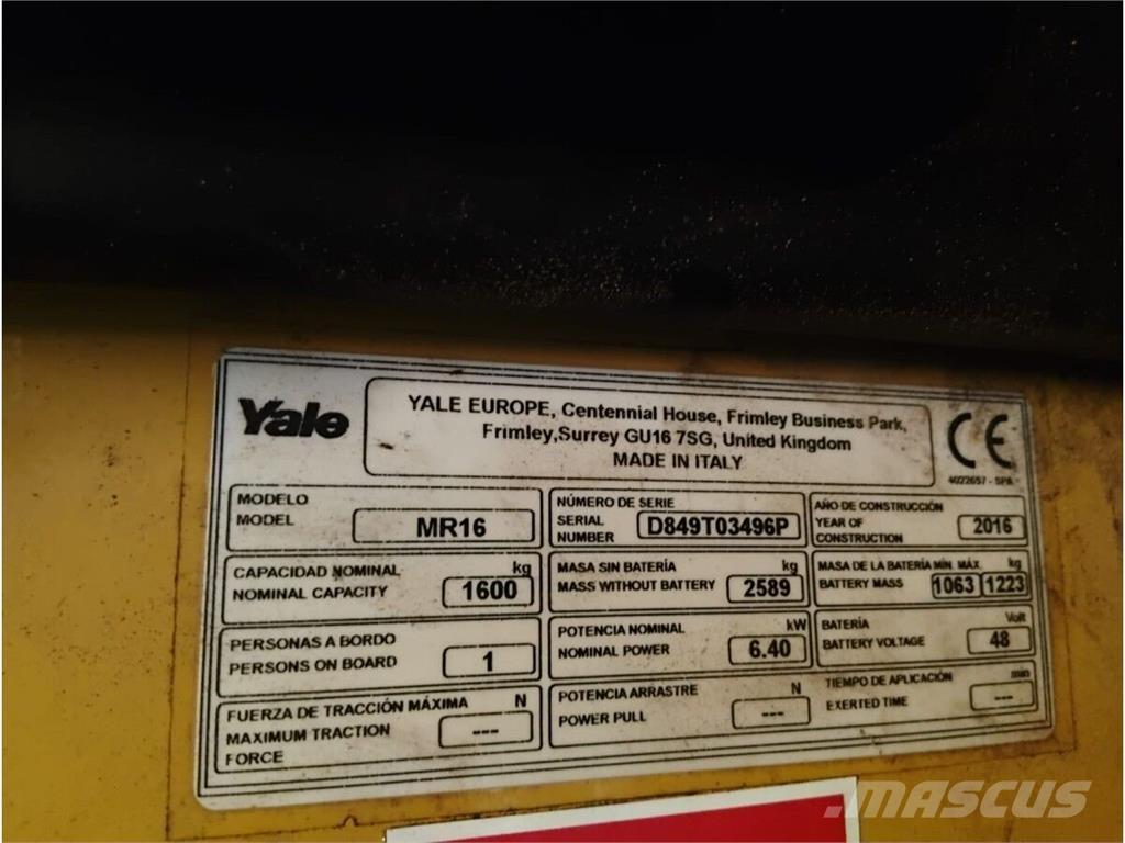Yale MR16 Almacenaje - Otros