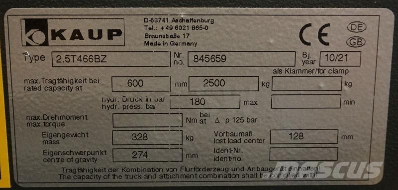 Kaup 2,5T466BZ Otros componentes