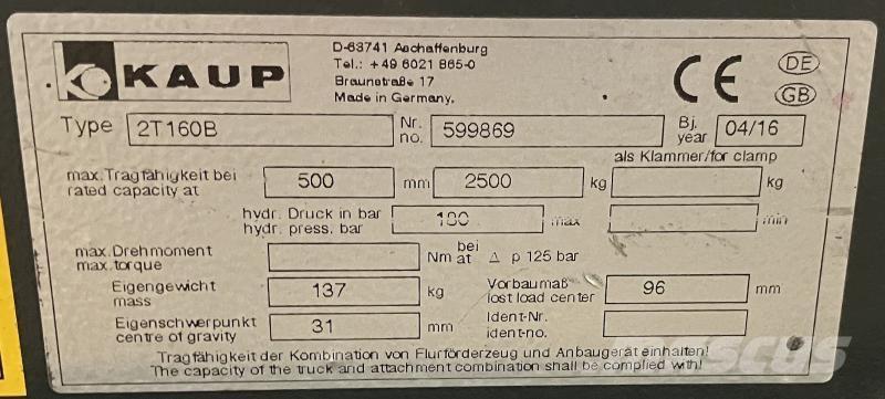 Kaup 2T160B Otros componentes
