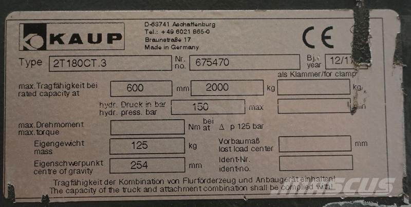 Kaup 2T180CT.3 Horquillas