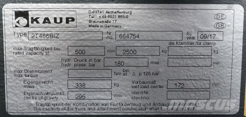 Kaup 2T466BIZ Otros componentes