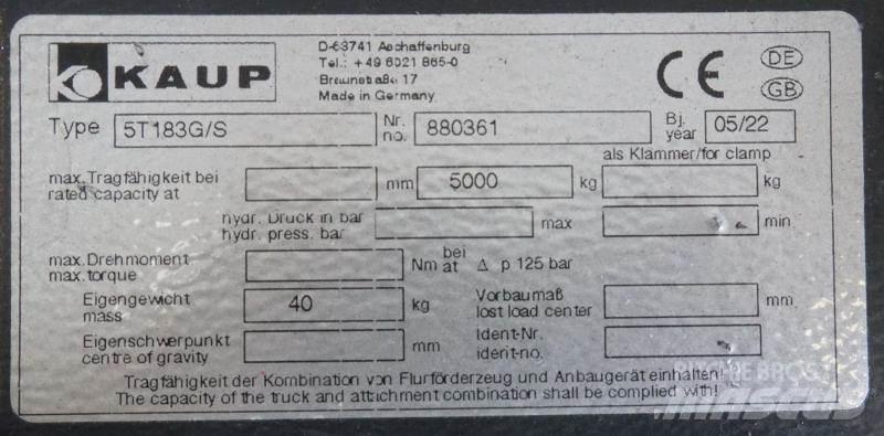 Kaup 5T183G/S Otros componentes