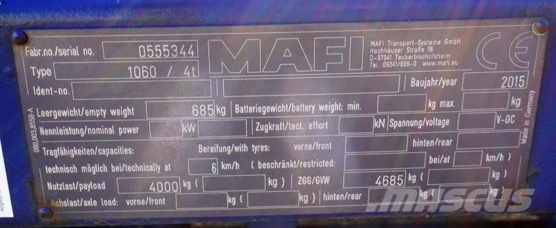 Mafi 1060 / 4t Plataforma plana/laterales abatibles