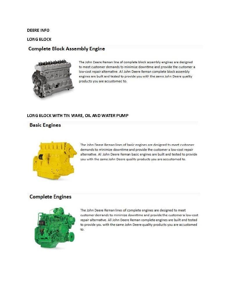 John Deere 6068HDW64 Motores
