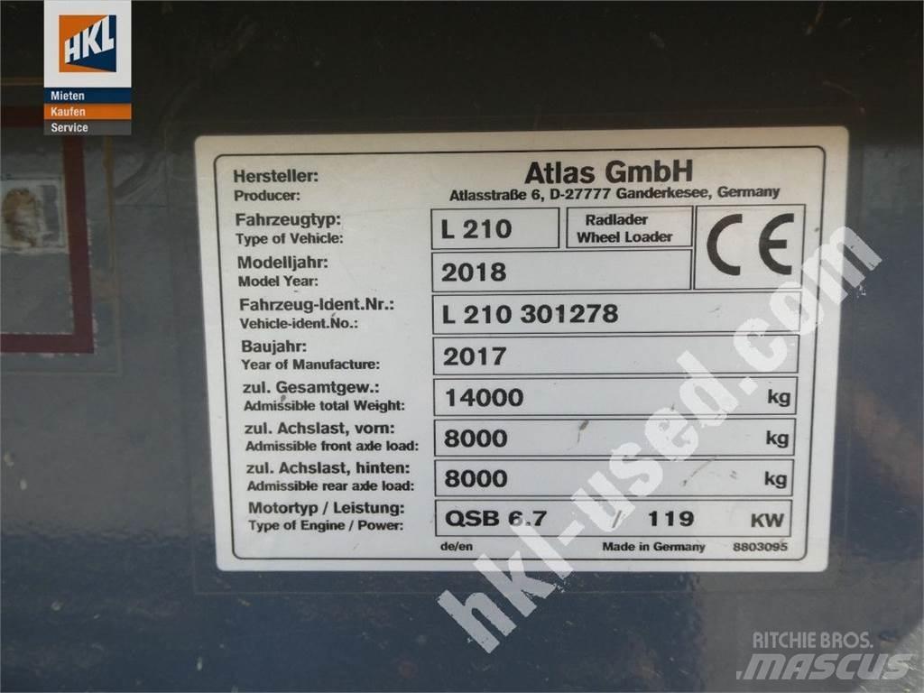 Atlas L 210 Cargadoras sobre ruedas