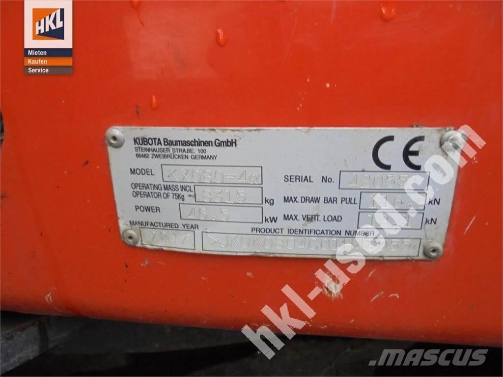 Kubota KX 080-4 Mini excavadoras < 7t