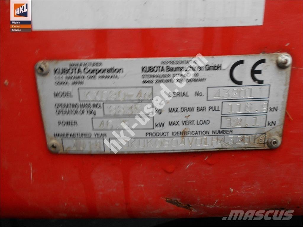 Kubota KX 080-4 Mini excavadoras < 7t
