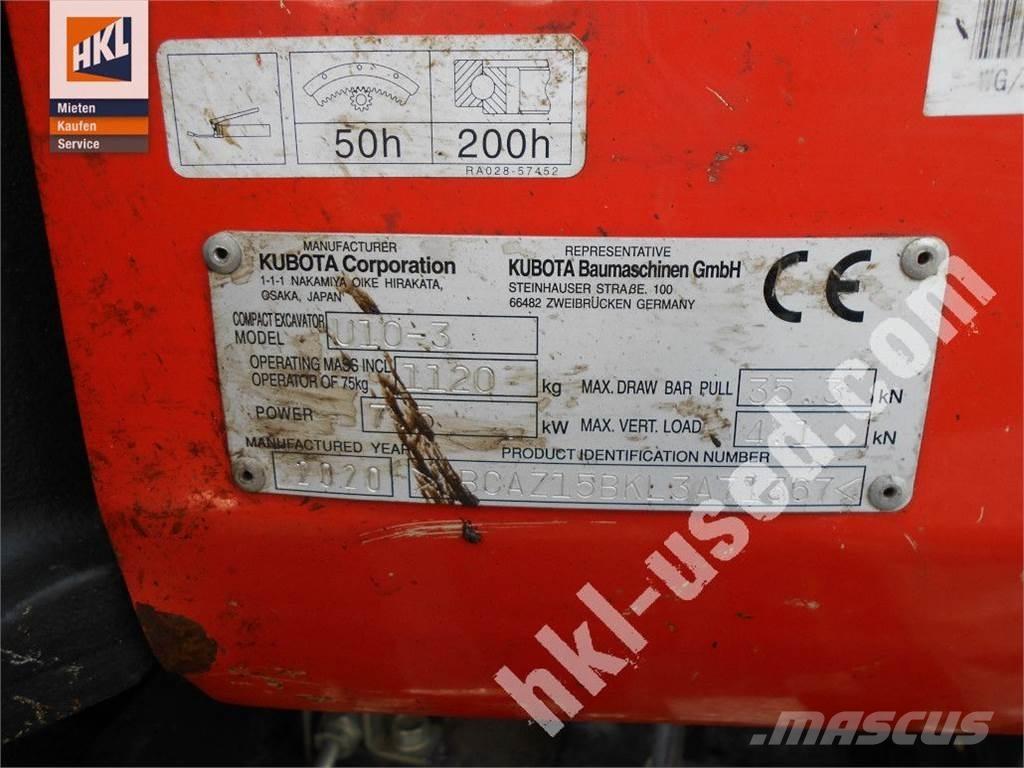 Kubota U 10-3 Mini excavadoras < 7t