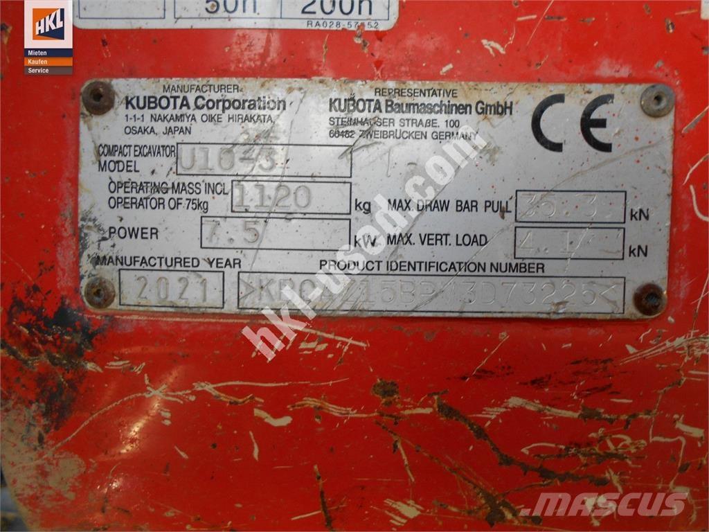Kubota U 10-3 Mini excavadoras < 7t