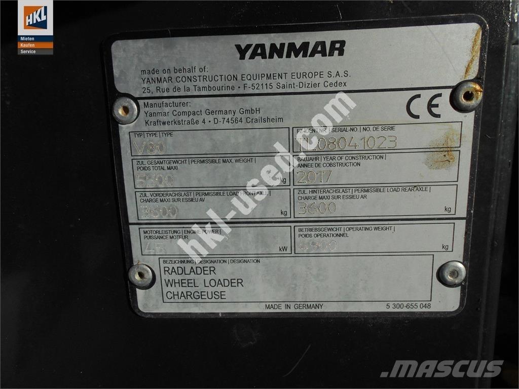 Yanmar V 80 Cargadoras sobre ruedas