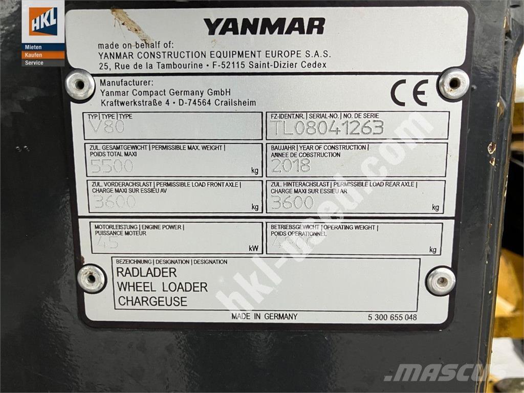 Yanmar V 80 Cargadoras sobre ruedas