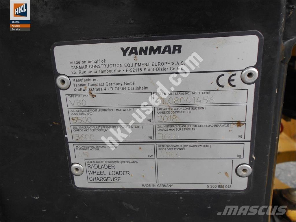 Yanmar V 80 Cargadoras sobre ruedas
