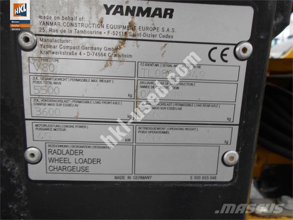Yanmar V 80 Cargadoras sobre ruedas