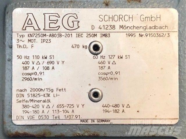  110/127 kW AEG E-Motor Motores