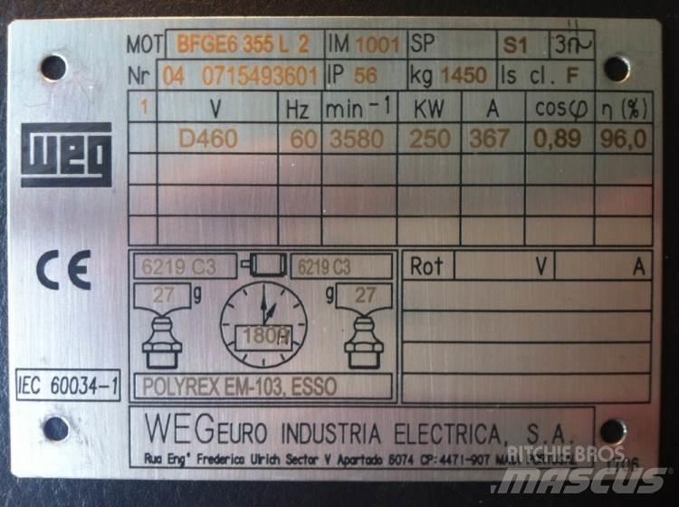  250 kW E-Motor WEG Motores
