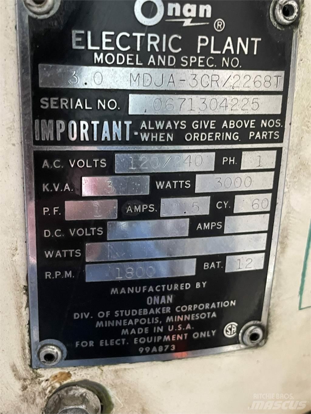  3 kVA ONAN 1 Cyl. Diesel Otros generadores