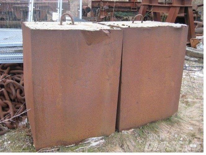  Ballastvægte 4 stk. - 2300 kg Piezas y equipos para grúas