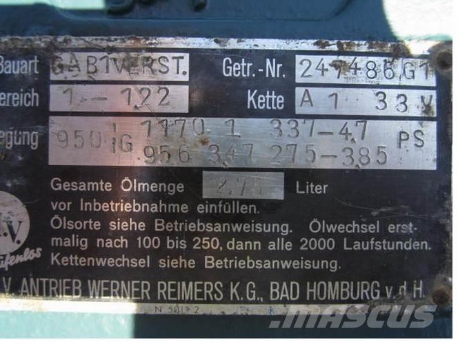  P.I.V. gear Type GA B1VERST Cajas de cambios