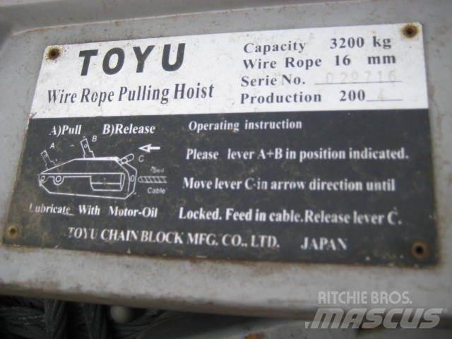  Rope pulling hoist - 3 stk. Montacargas y elevadores de material