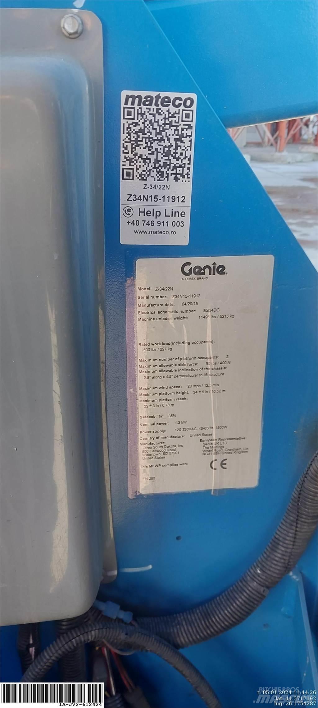 Genie Z-34/22N Plataforma de trabajo articulada