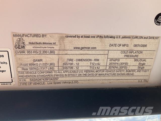  GEM E4 Maquinaria para servicios públicos