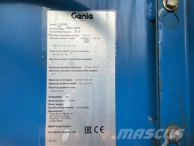 Genie Z80/60 Plataforma de trabajo articulada