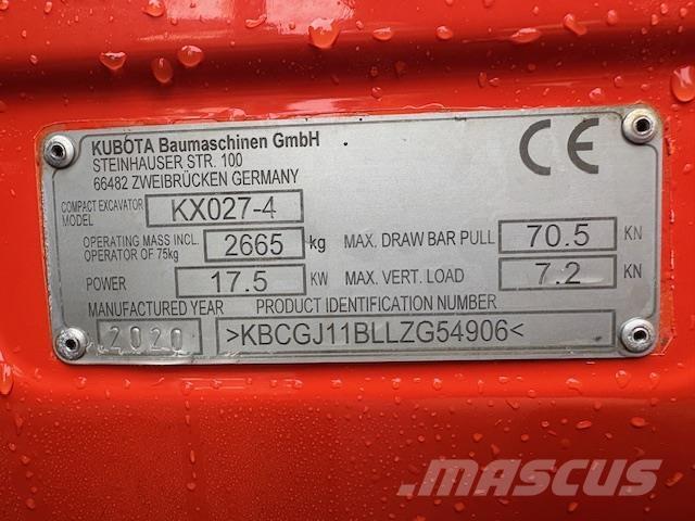 Kubota KX027-4 Excavadoras 7t - 12t