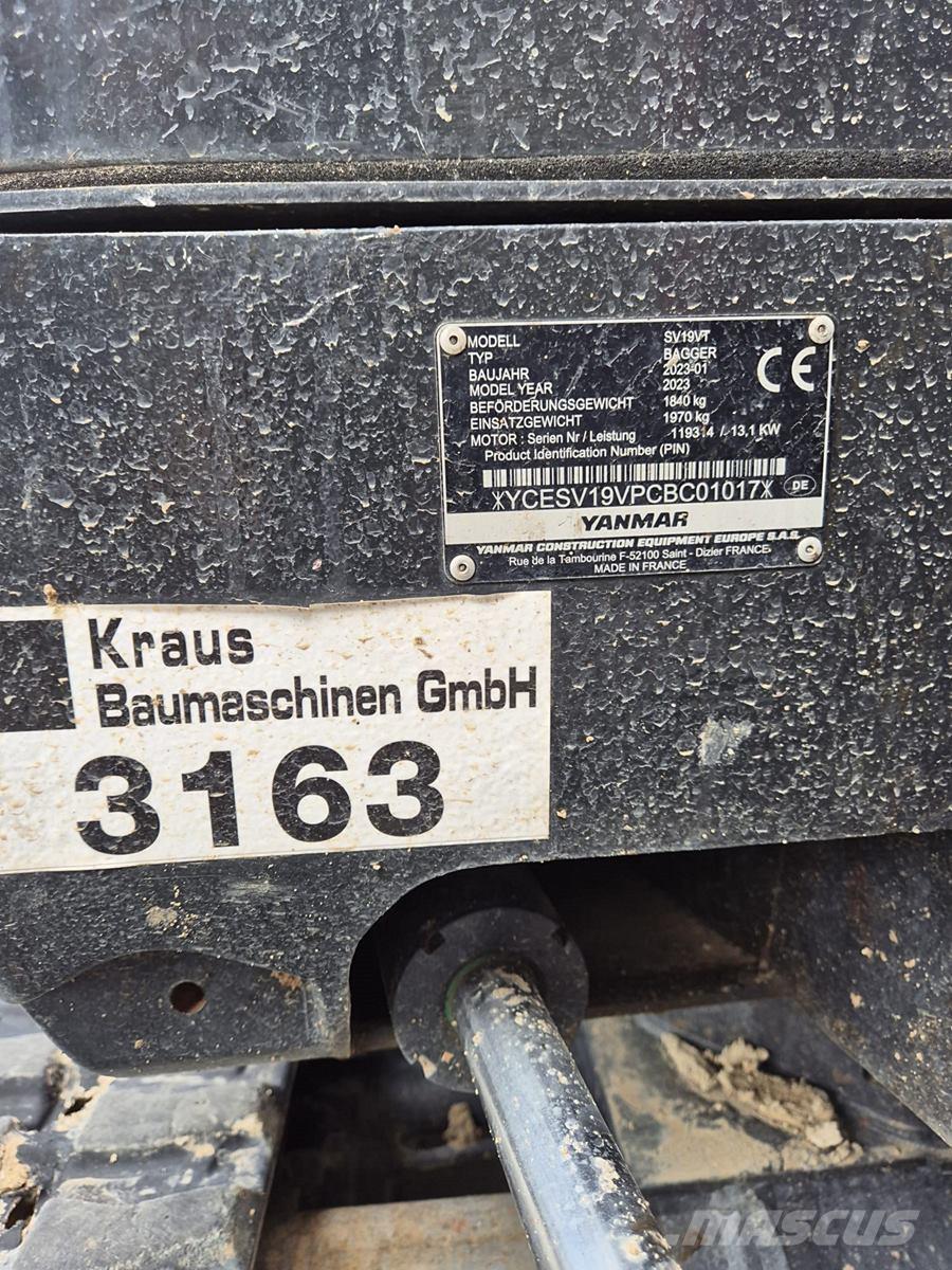 Yanmar SV 19 Mini excavadoras < 7t