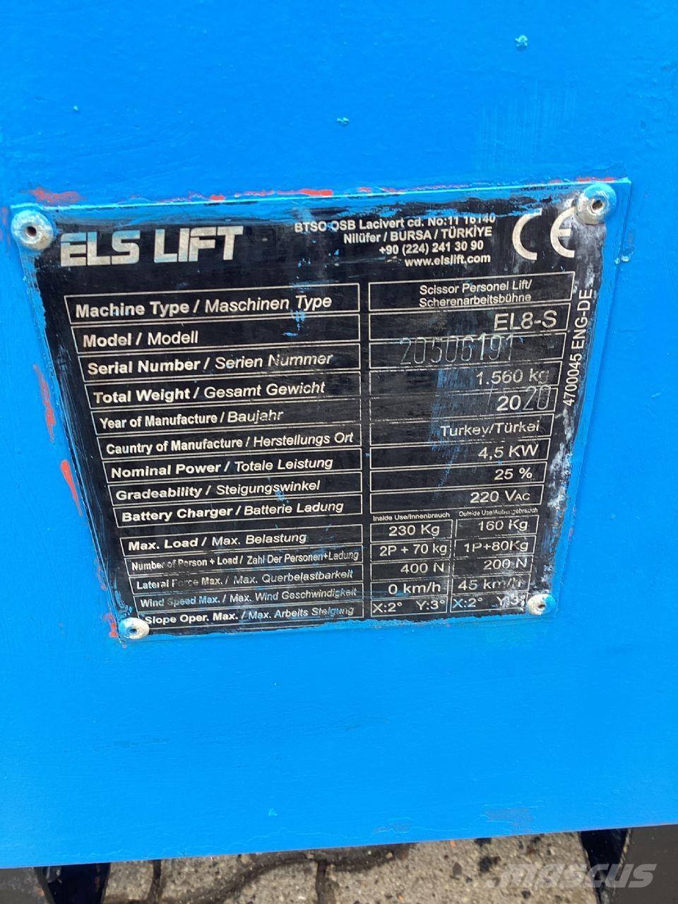 ELS LIFT EL8-S Plataformas tijera