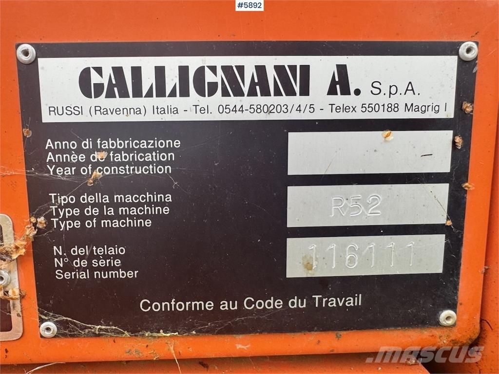  Callignani R52 Otros equipos para cosecha