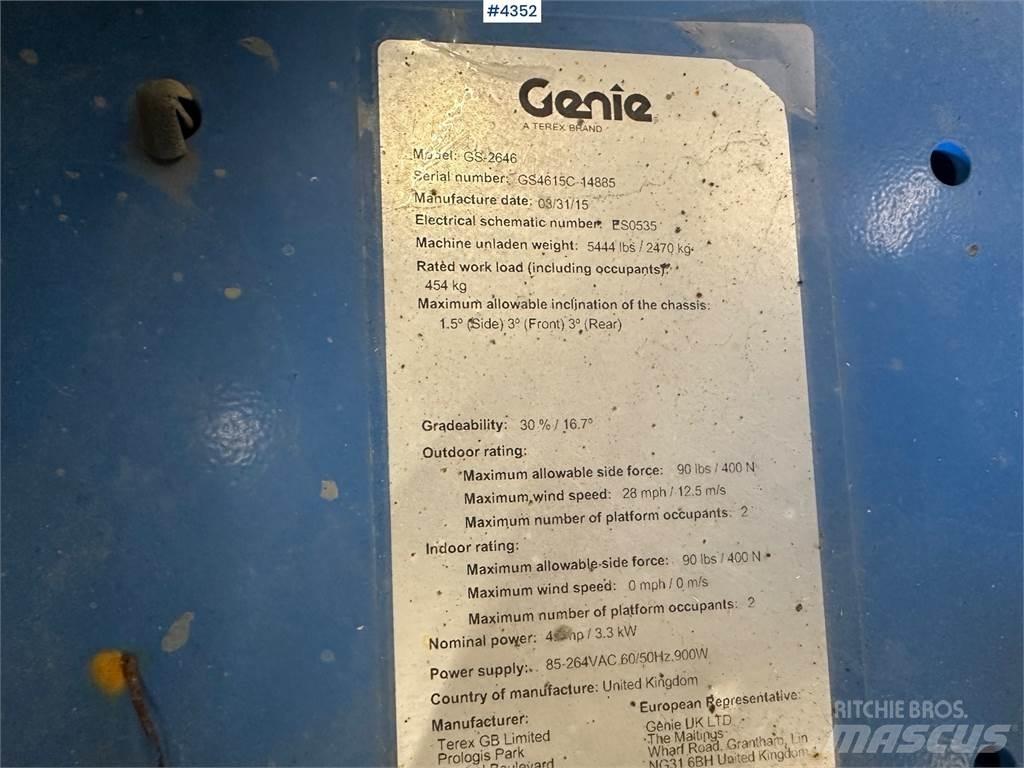 Genie GS-2646 Otras plataformas elevadoras