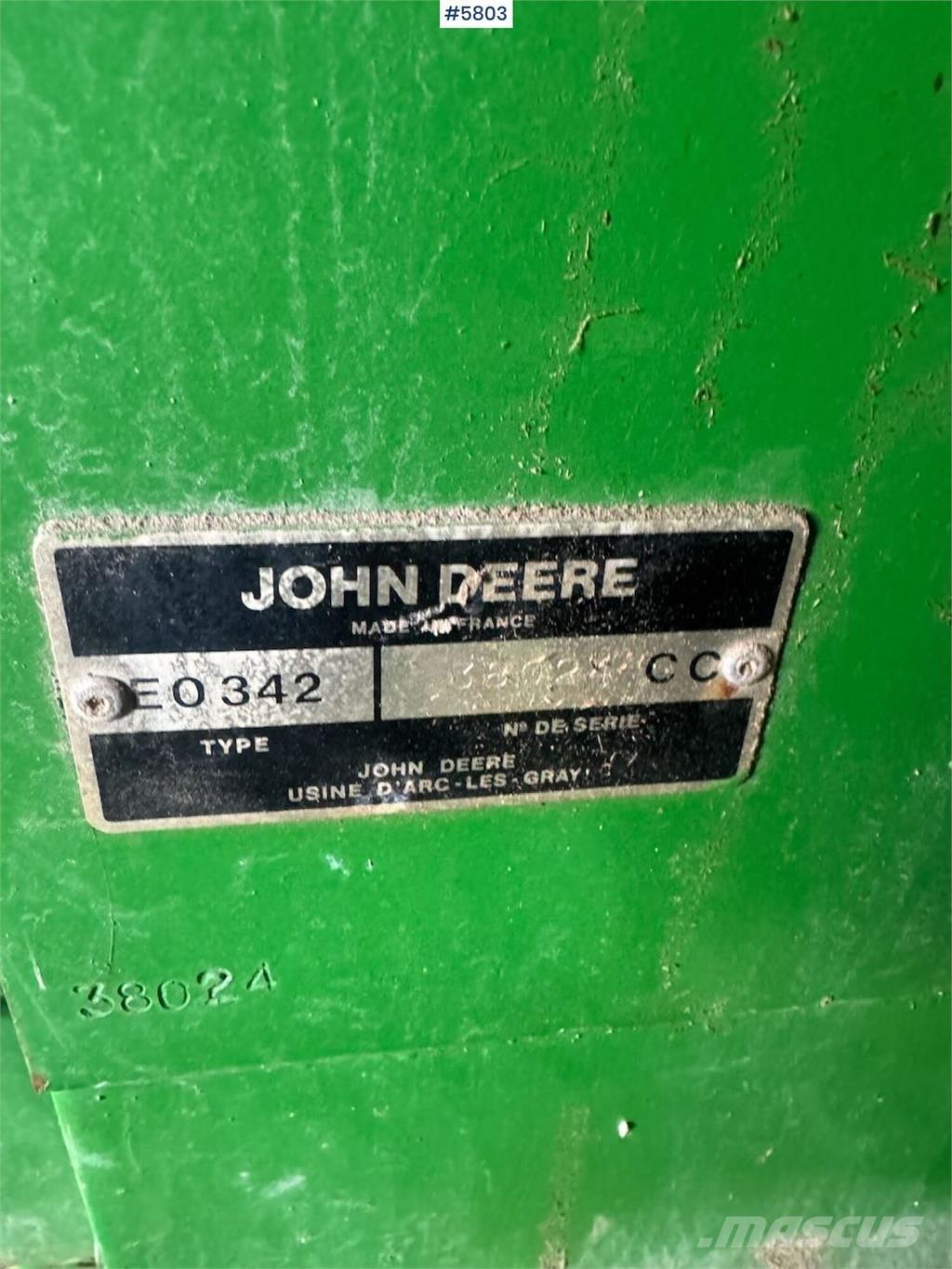 John Deere 342 Otros equipos para cosecha
