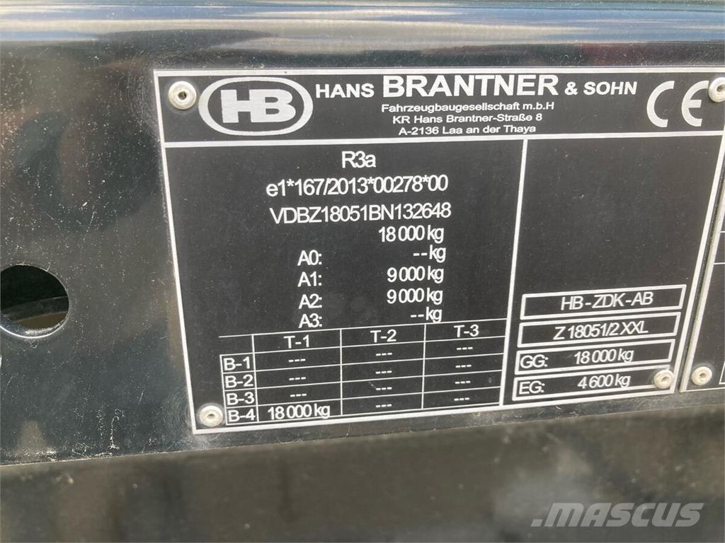 Brantner Z18051/2X Remolques volquete