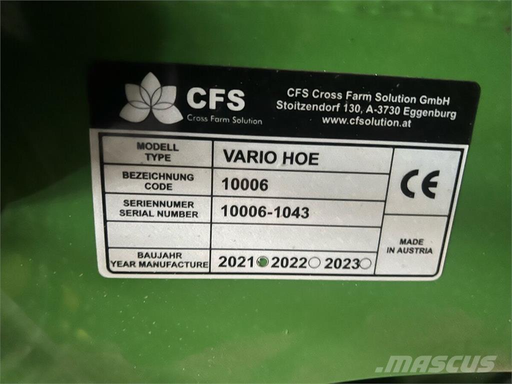  CFS Varihoe 620 Otras máquinas para siembra