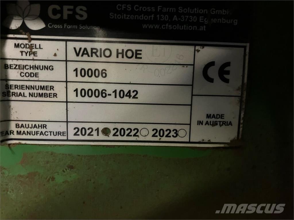  CFS VarioHoe Otras máquinas para siembra
