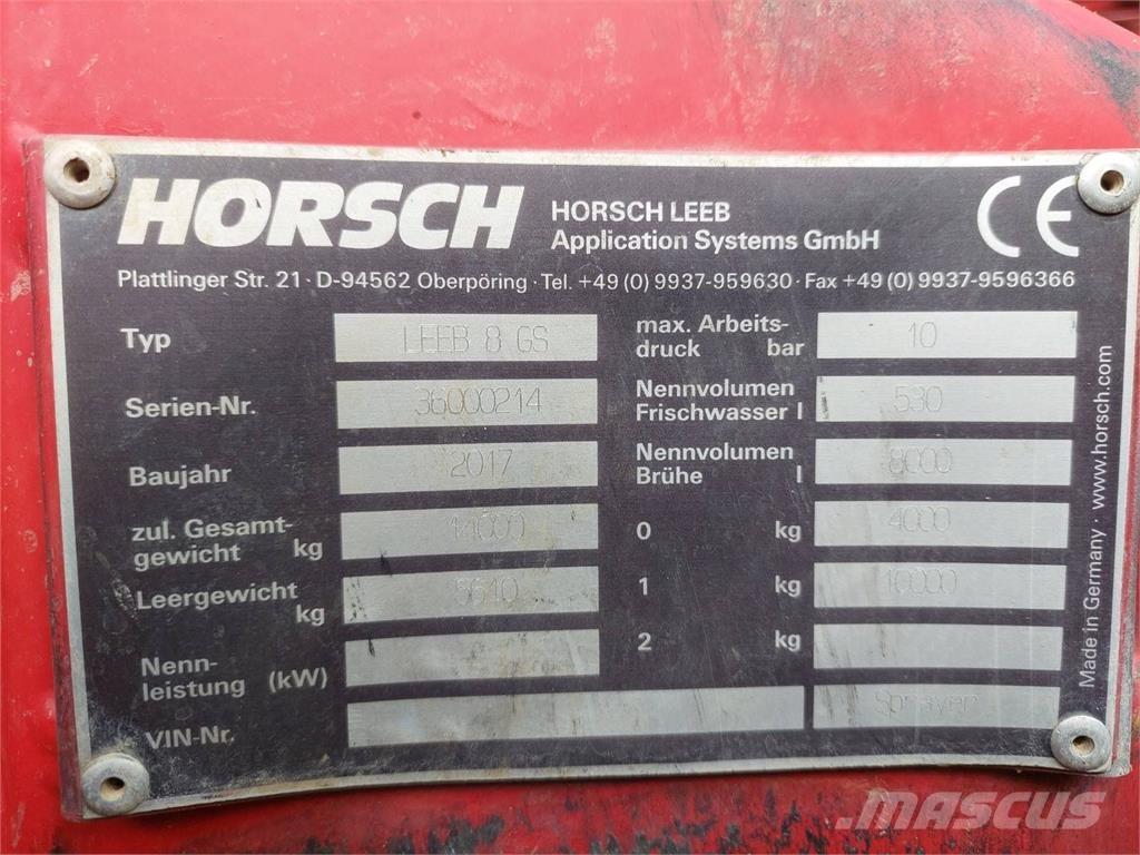 Horsch Leeb 8GS Pulverizadores arrastrados