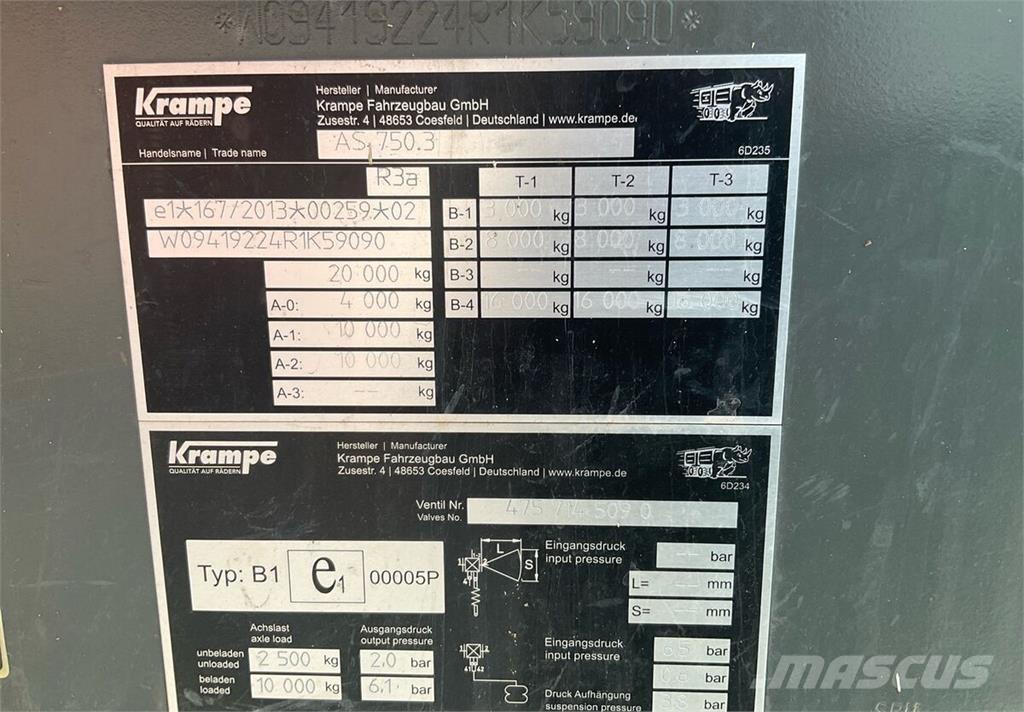 Krampe AS 750 Otros remolques