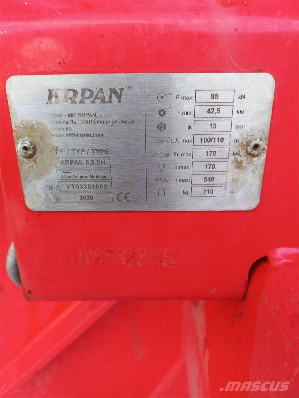 Krpan 8,5EH Cabrestantes