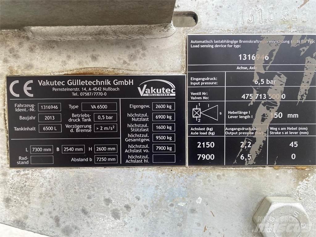  Vakutec VA 6500 Cisternas o cubas esparcidoras de purín