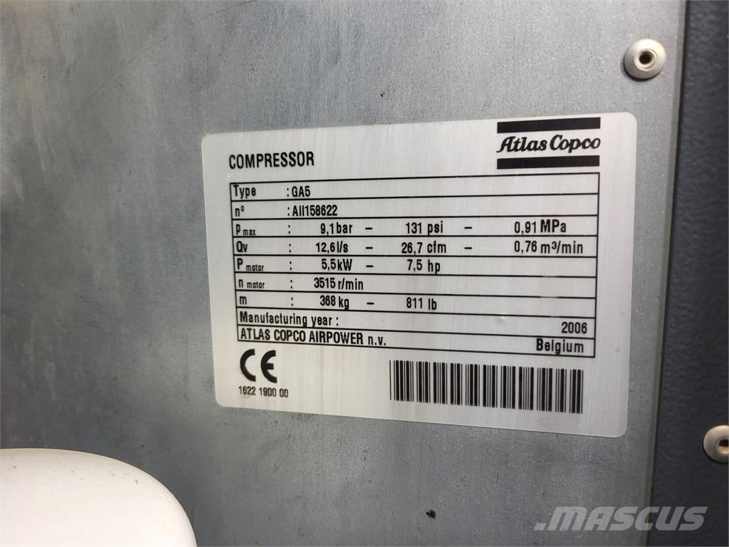 Atlas Copco GA5 Compresores